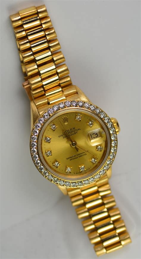 rolex krone gold|rolex gold diamond watch.